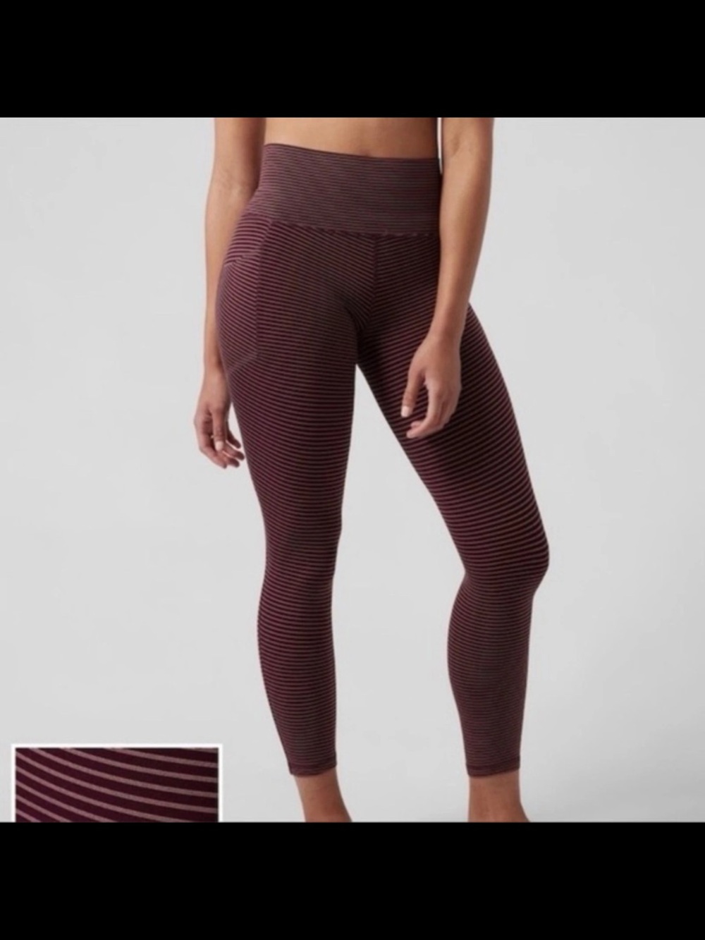 Athleta Salutation stash pocket II textured 7/8 tight legging